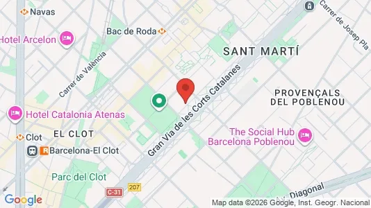 Apartments for rent i Barcelona Sant Martí - kort over placeringen