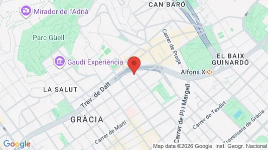 Apartments for rent i Barcelona Gràcia - kort over placeringen