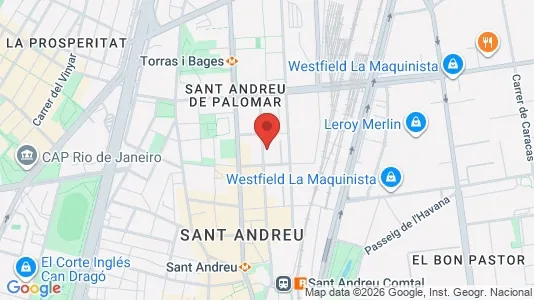 Apartments for rent i Barcelona Sant Andreu - kort over placeringen