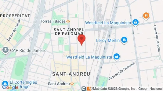 Apartments for rent i Barcelona Sant Andreu - kort over placeringen