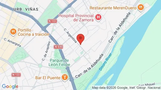 Rooms for rent i Zamora - kort over placeringen