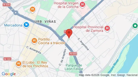 Apartments for rent i Zamora - kort over placeringen
