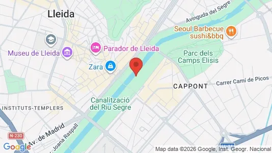 Apartments for rent i Lleida - kort over placeringen
