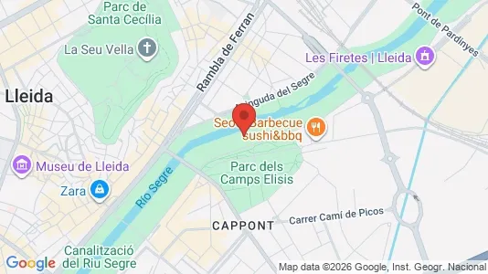 Apartments for rent i Lleida - kort over placeringen