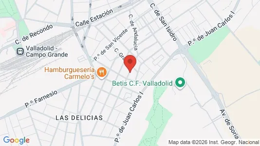 Apartments for rent i Valladolid - kort over placeringen