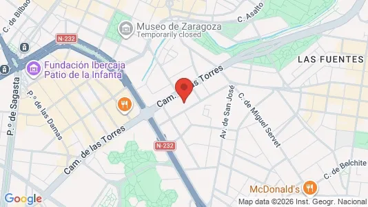 Apartments for rent i Zaragoza - kort over placeringen