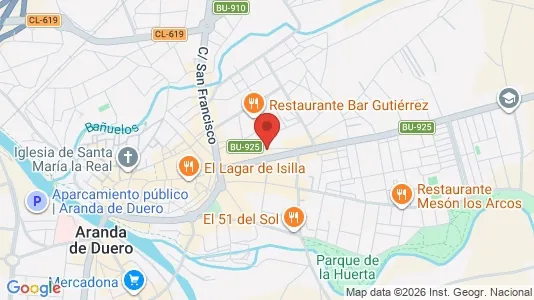 Apartments for rent i Aranda de Duero - kort over placeringen
