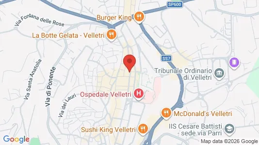 Apartments for rent i Velletri - kort over placeringen