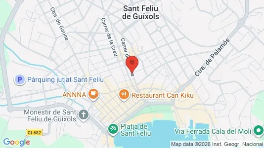 Apartments for rent i Sant Feliu de Guíxols - kort over placeringen