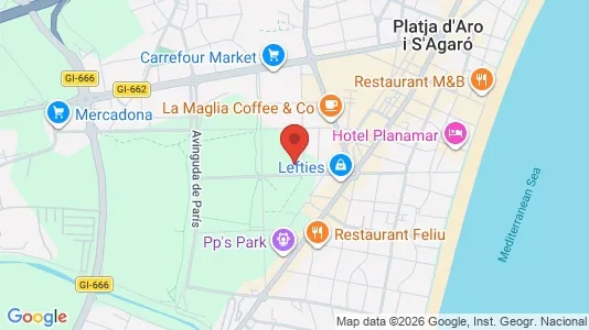 Apartments for rent i Calonge - kort over placeringen