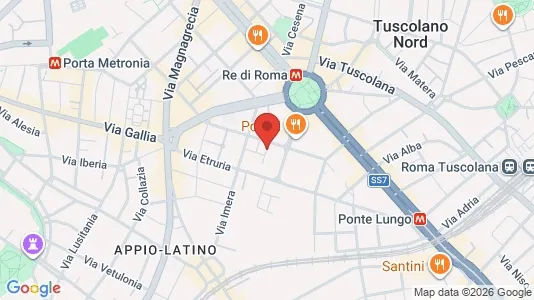 Apartments for rent i Roma Municipio VII – Appio-Latino/Tuscolano/Cinecittà - kort over placeringen