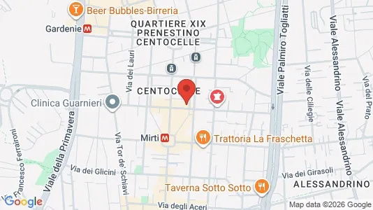 Apartments for rent i Roma Municipio V – Prenestino/Centocelle - kort over placeringen