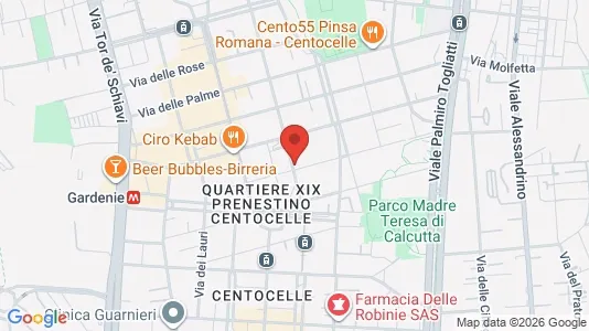 Apartments for rent i Roma Municipio V – Prenestino/Centocelle - kort over placeringen