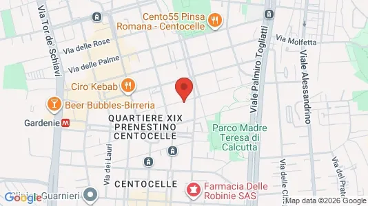 Apartments for rent i Roma Municipio V – Prenestino/Centocelle - kort over placeringen