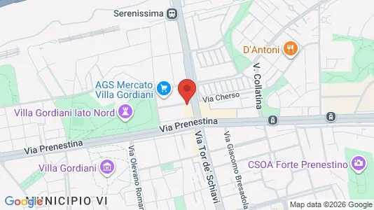 Apartments for rent i Roma Municipio V – Prenestino/Centocelle - kort over placeringen