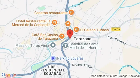 Apartments for rent i Tarazona - kort over placeringen