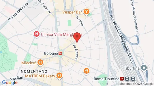 Apartments for rent i Roma Municipio II – Parioli/Nomentano - kort over placeringen