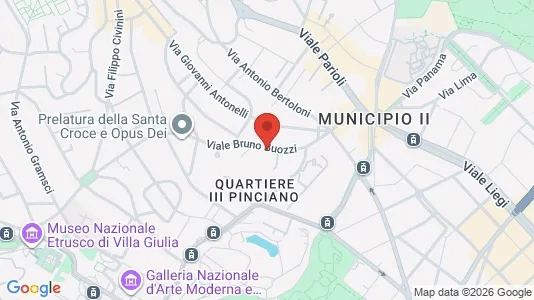 Apartments for rent i Roma Municipio II – Parioli/Nomentano - kort over placeringen