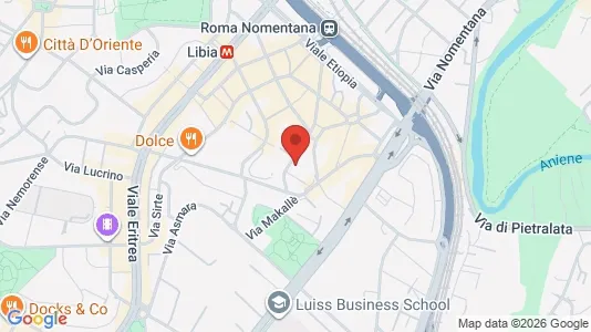 Apartments for rent i Roma Municipio II – Parioli/Nomentano - kort over placeringen