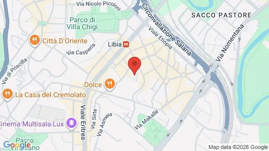 Apartments for rent i Roma Municipio II – Parioli/Nomentano - kort over placeringen