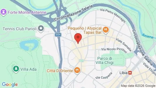 Apartments for rent i Roma Municipio II – Parioli/Nomentano - kort over placeringen