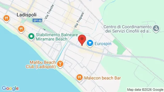 Apartments for rent i Ladispoli - kort over placeringen