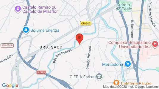Apartments for rent i Ourense - kort over placeringen