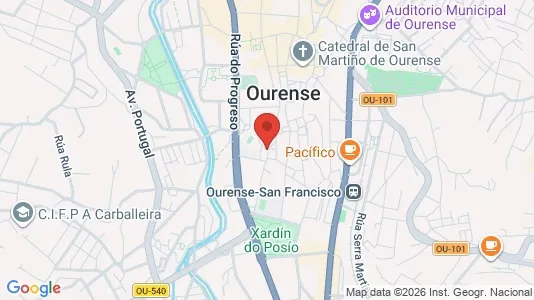 Rooms for rent i Ourense - kort over placeringen