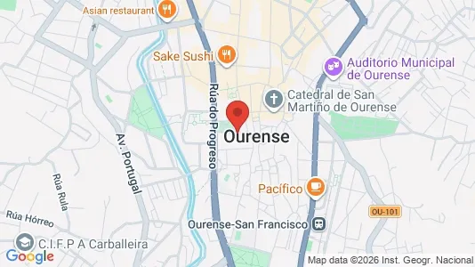 Rooms for rent i Ourense - kort over placeringen