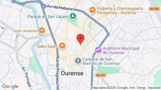 Apartments for rent i Ourense - kort over placeringen