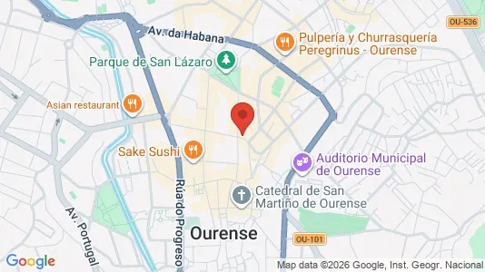 Rooms for rent i Ourense - kort over placeringen