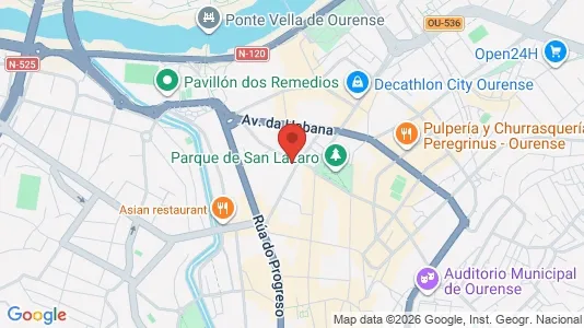 Apartments for rent i Ourense - kort over placeringen