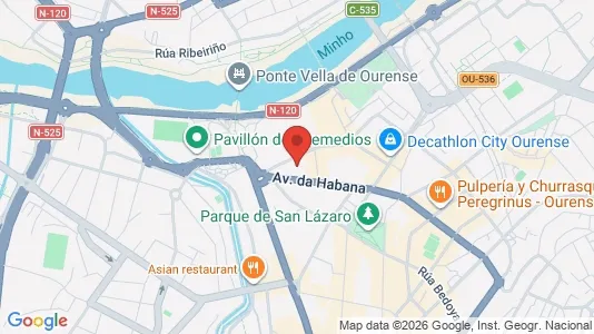 Apartments for rent i Ourense - kort over placeringen
