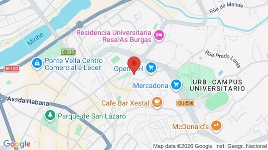 Apartments for rent i Ourense - kort over placeringen
