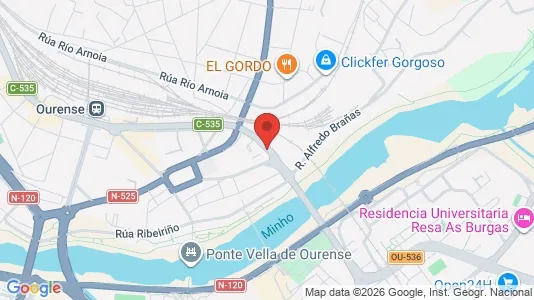 Apartments for rent i Ourense - kort over placeringen