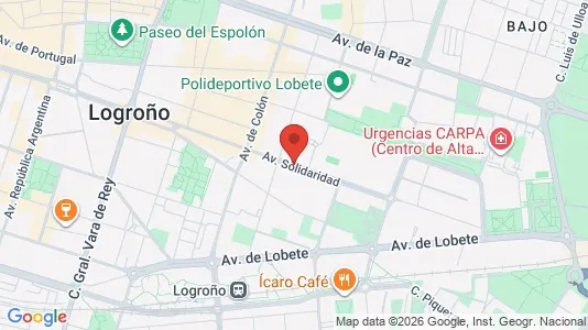 Rooms for rent i Logroño - kort over placeringen