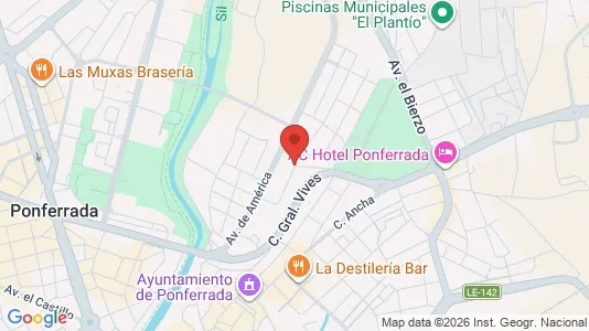 Rooms for rent i León - kort over placeringen