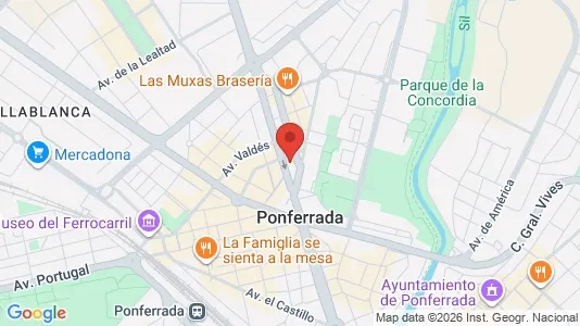 Rooms for rent i León - kort over placeringen