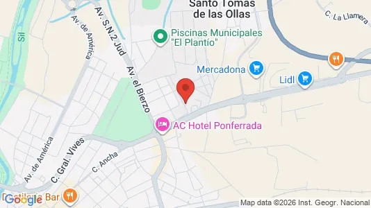 Rooms for rent i Ponferrada - kort over placeringen