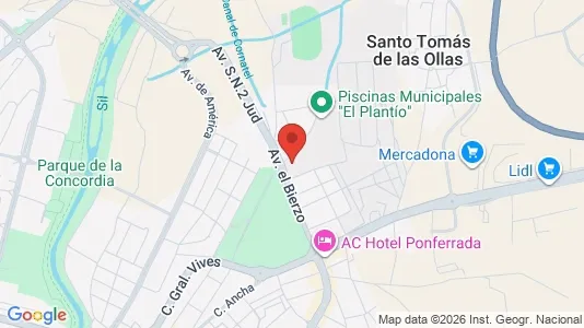 Rooms for rent i Ponferrada - kort over placeringen