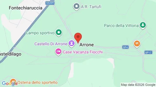 Apartments for rent i Arrone - kort over placeringen