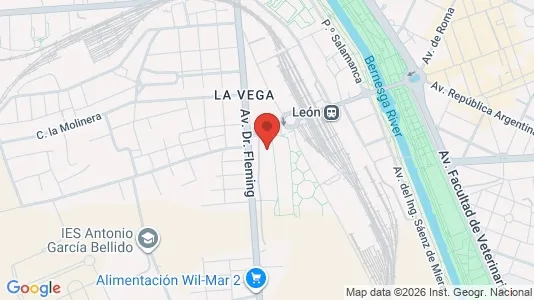Rooms for rent i León - kort over placeringen