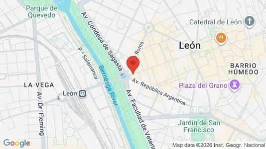 Apartments for rent i León - kort over placeringen