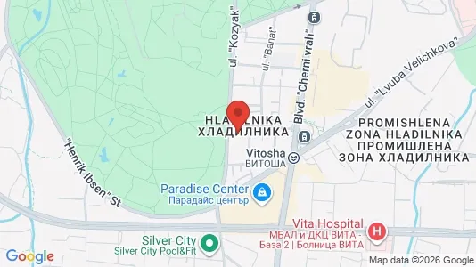 Apartments for rent i Sofia Lozenets - kort over placeringen