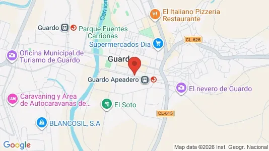 Apartments for rent i Guardo - kort over placeringen