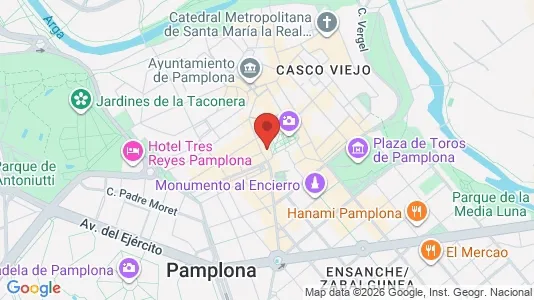 Apartments for rent i Pamplona/Iruña - kort over placeringen