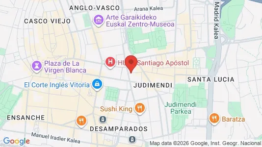 Apartments for rent i Vitoria-Gasteiz - kort over placeringen