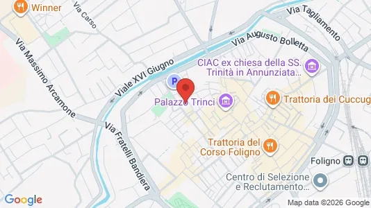 Apartments for rent i Foligno - kort over placeringen