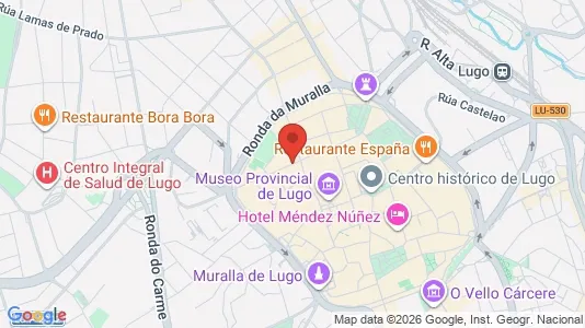 Apartments for rent i Lugo - kort over placeringen