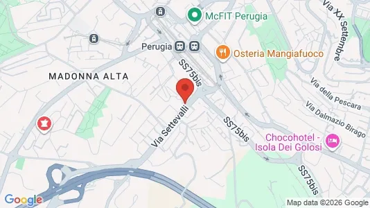 Apartments for rent i Perugia - kort over placeringen